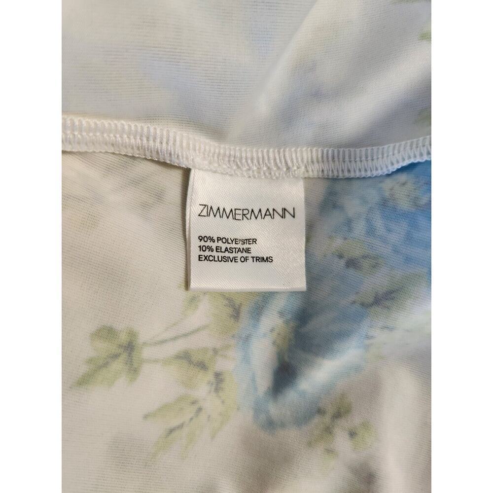 Zimmermann Smocked Silk Floral Mini Dress Size 0 (US 4) Long Sleeve FC411 - Picture 11 of 13